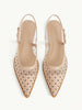 CUCCOO CHICEST Women Shoes New French Pointed Sexy Mesh Stitching Polka Dots Rear Strap Flat Women's Shoes